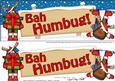 Xmas Rudolph Bah Humbug! Signpost Lge Dl Easicut Decoupage