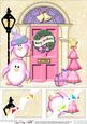 8 x 8 Penguins Christmas Door Scalloped Topper