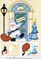 8 x 8 Singing Santa's Sack Christmas Door Scalloped Topper