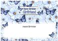 Birthday Girlfriend Floral Butterflies Large Dl Insert