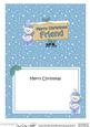 Xmas Friend Teddy Ed Signpost 5x7 Matching Insert