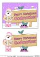 Xmas Godmother Santa Signpost 5x7 Easicut Decoupage