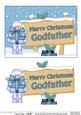 Xmas Godfather Santa Signpost 5x7 Easicut Decoupage