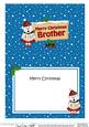 Xmas Brother Teddy Tess Signpost 5x7 Matching Insert