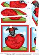 Scottie Dog Mothers Day Heart Fan Pyramage Topper