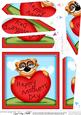 Meerkat Mothers Day Heart Fan Pyramage Topper