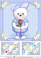 8 x 8 Teddy Ed's Rose Scalloped Corner Topper