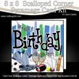 8 x 8 Birthday Sports and Games Scalloped Corner Kit