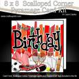 8 x 8 Birthday Sports and Games Scalloped Corner Kit