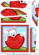 Jess Westie Dog Get Well Heart Fan Pyramage Topper