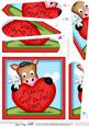Gigi Horse Get Well Heart Fan Pyramage Topper