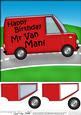 8 x 8 Happy Birthday Mr Van Man with 3D Decoupage