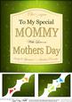 8x8 Mothers Day Mommy Champagne Label Scalloped Corner