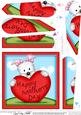 Westie Dog Mothers Day Heart Fan Pyramage Topper