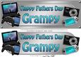 Large Dl Fathers Day Grampy Gadgets & Gizmos 3D Decoupage