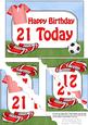 5x7 Football Birthday 21 Today Scallop Corner Stacker
