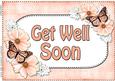 A4 Get Well Flowers & Butterflies Card Topper