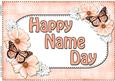 A4 Name Day Flowers & Butterflies Card Topper