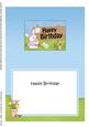 5x7 Little Bunny Girl Birthday Matching Insert
