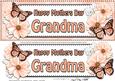 Large Dl Mothers Day Grandma Floral Butterflies 3D Decoupage