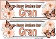 Large Dl Mothers Day Gran Floral Butterflies 3D Decoupage