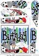 Birthday Sports N Games Fan Pyramage Topper