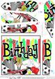 Birthday Sports N Games Fan Pyramage Topper