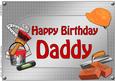 A4 Birthday Daddy Handyman Tools Card Topper