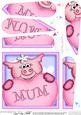 Zoe Piggy's Heart for Mum Fan Pyramage Topper