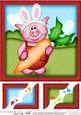 8 x 8 Ziggy Piggy's Easter Bunny Ears Scalloped Corner