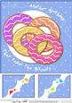 8 x 8 Party Rings Biscuits Birthday Scalloped Corner Topper
