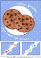 8 x 8 Cocolate Chip Cookies Scalloped Corner Topper