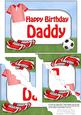 5x7 Football Birthday Daddy Scallop Corner Stacker