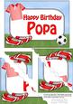 5x7 Football Birthday Popa Scallop Corner Stacker