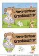 5x7 Girlz Liz Birthday Granddaughter 3D Step by Step Decoup
