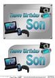 5x7 Birthday Son Gadgets N Gizmos 3D Decoupage