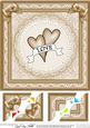 8 x 8 Love Hearts Scalloped Corner Topper