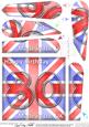 Flying the Flag Uk 80th Birthday Fan Pyramage Topper