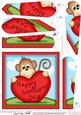 Chunky Monkey Mothers Day Heart Fan Pyramage Topper