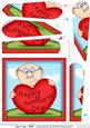 Old Man Bert Mothers Day Heart Fan Pyramage Topper