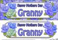 Large Dl Mothers Day Granny Roses Card & 3D Decoupage
