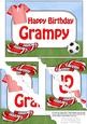 5x7 Football Birthday Grampy Scallop Corner Stacker