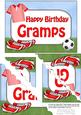 5x7 Football Birthday Gramps Scallop Corner Stacker