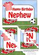 5x7 Football Birthday Nephew Scallop Corner Stacker