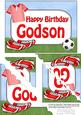 5x7 Football Birthday Godson Scallop Corner Stacker