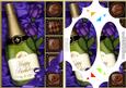 A5 Birthday Champers Chocs N Roses Scallop Corner & Pyramage