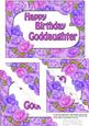 5x7 Time for Roses Birthday Goddaughter Scallop Corner