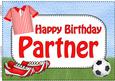 A4 Birthday Partner Football Card Topper