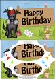 A5 Scottie Dog Birthday Scallop Corners and Pyramage