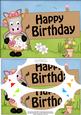 A5 Gigi Horse Birthday Scallop Corners and Pyramage